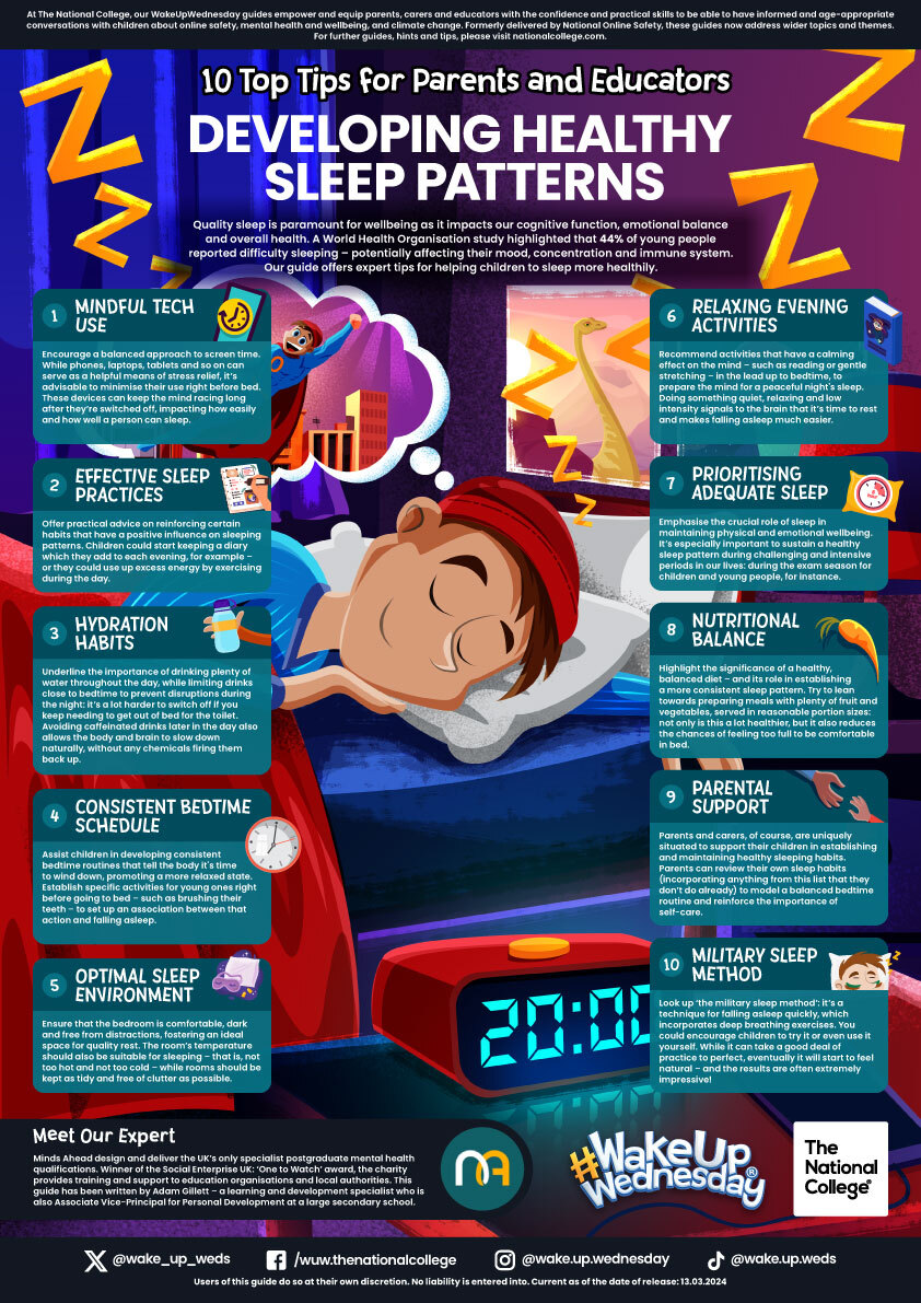 Healthy sleeping habits