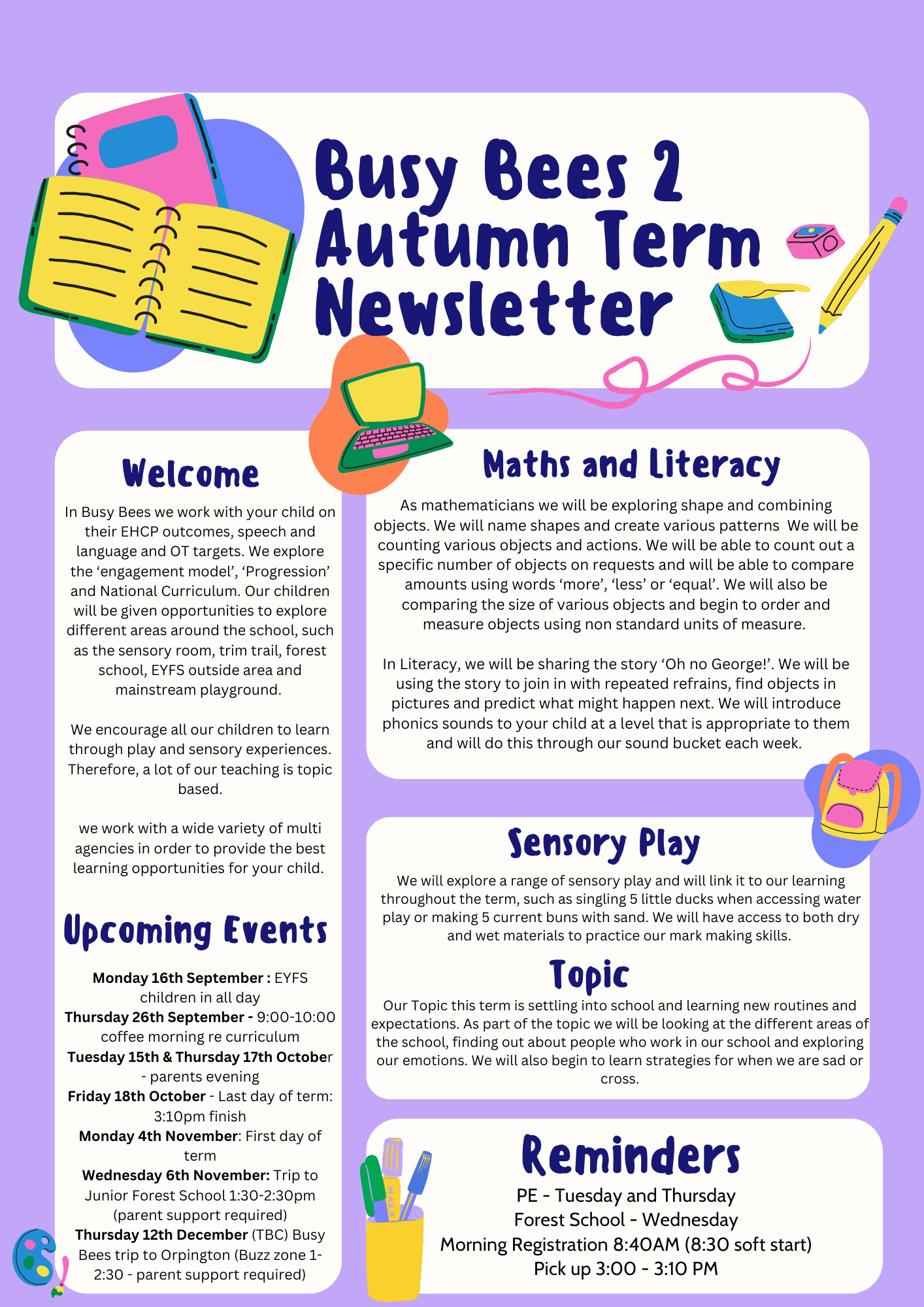 BB2 Autumn Term Newsletter